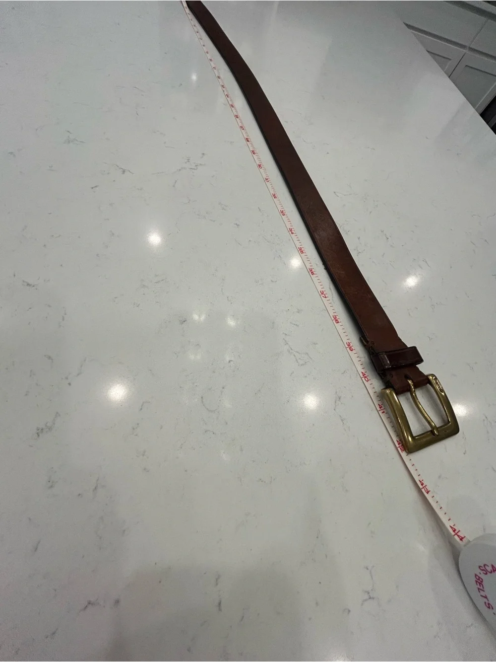 Coach Brown Leather Belt with Brass Buckle